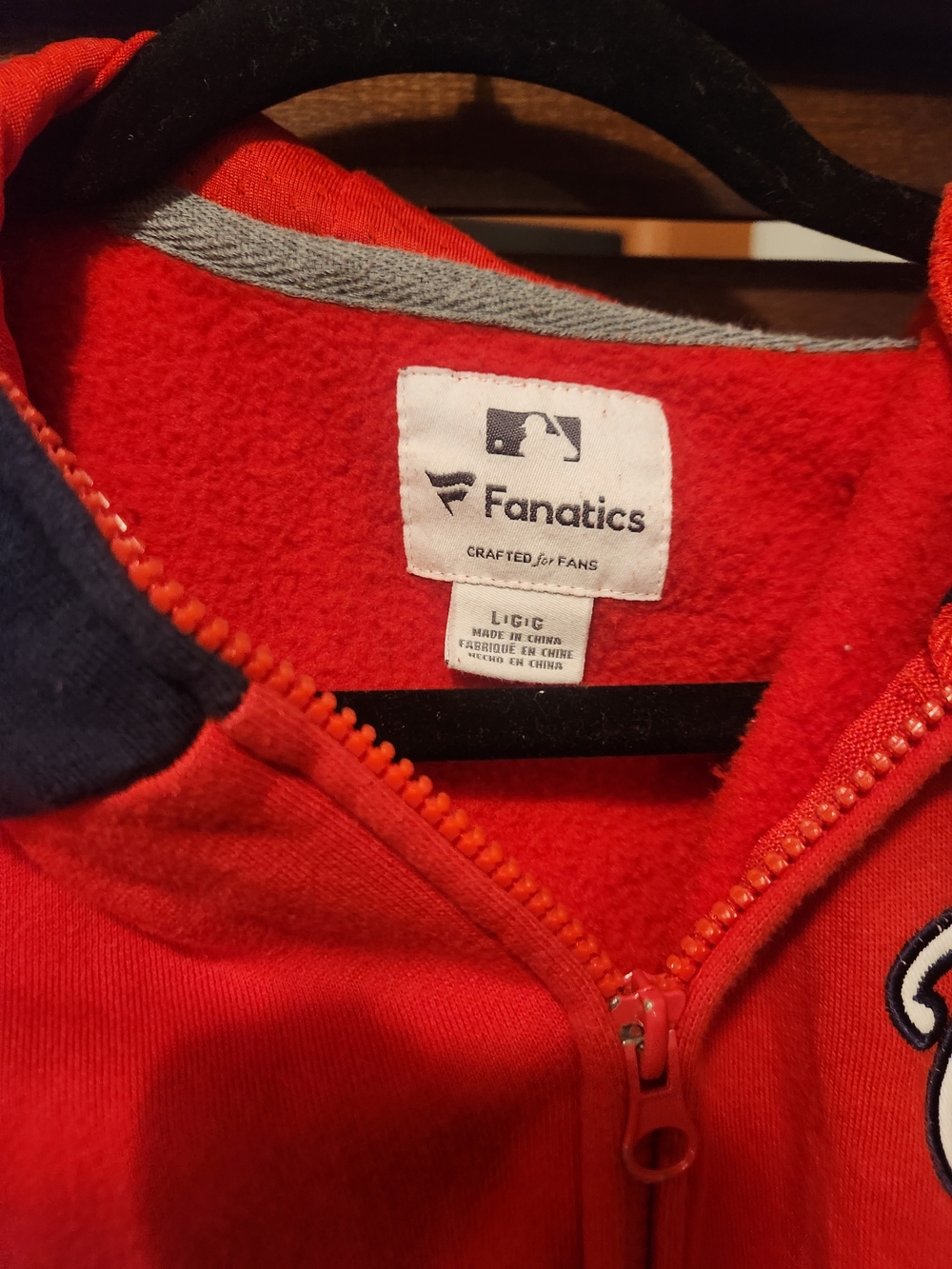 Fanatics Washington Nationals Red and Navy Full-Zip Hoodie - Picture 2 of 3